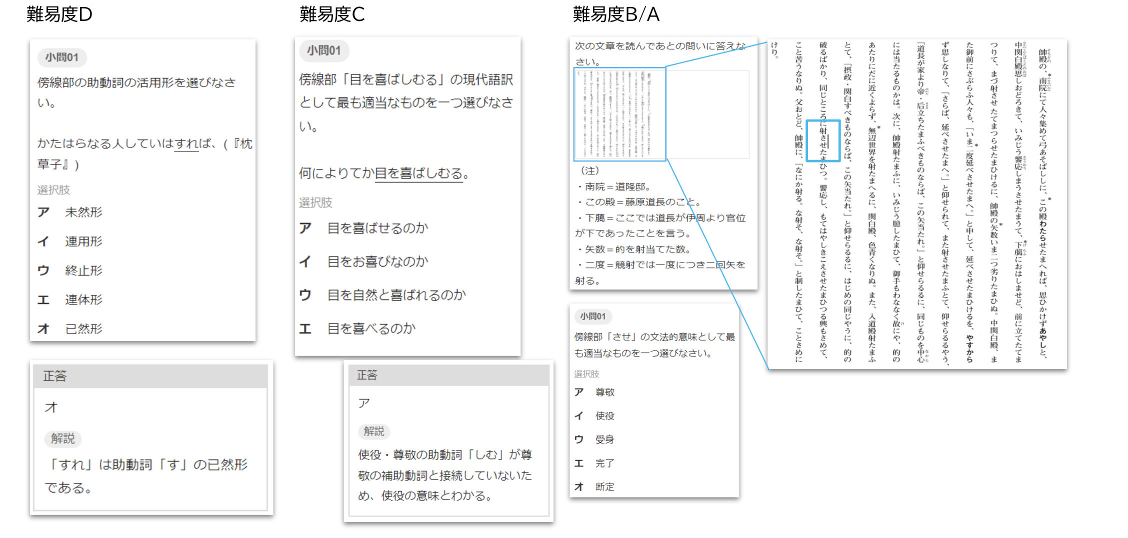 【国語・古文文法（助動詞）】学習トレーニング 問題例.png
